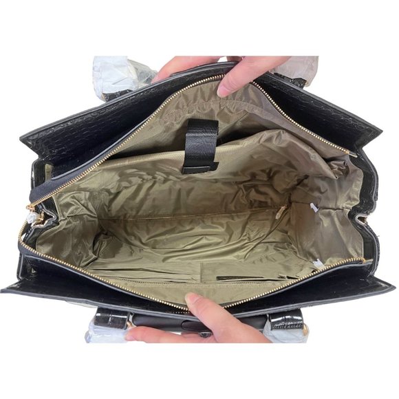 JKM and Company BARCELONA Python Rolling Laptop Bag Briefcase Tote or Travel Bag - Picture 4 of 7